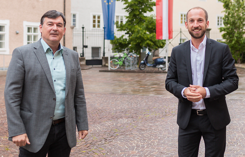 Klubvorsitzender Michael Wanner und Landesparteivorsitzender David Egger